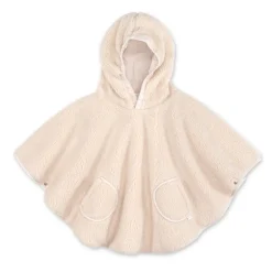 Poncho chaud de voyage teddy bouclette ficelle