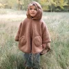 Poncho chaud de voyage teddy bouclette muffin