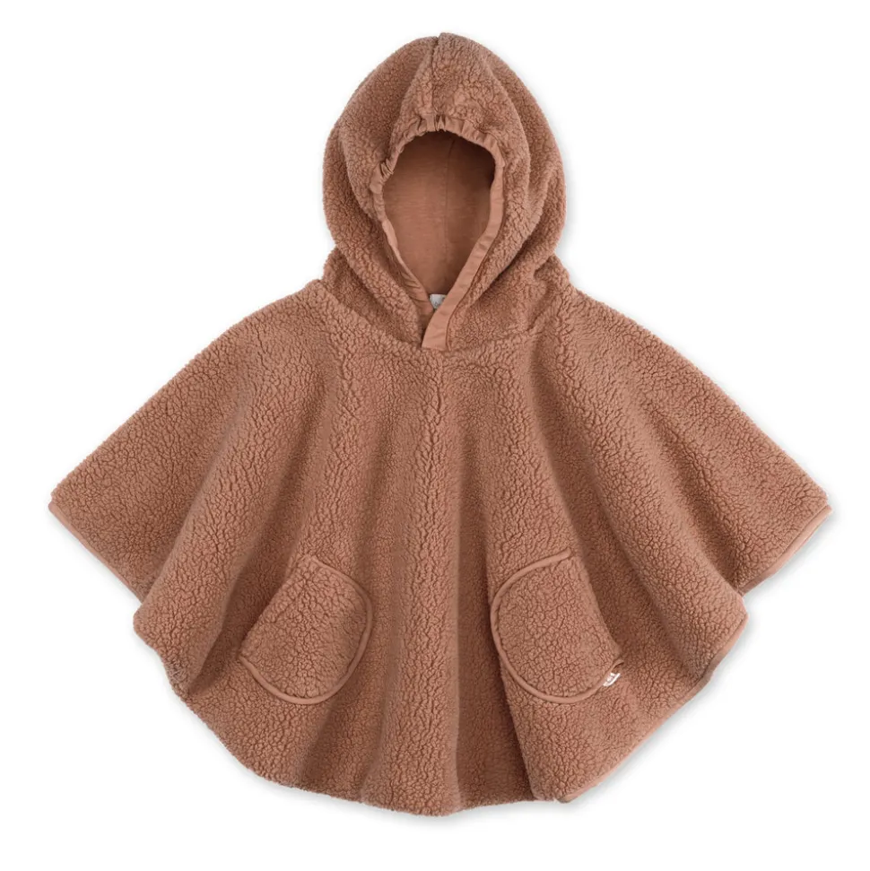 Poncho chaud de voyage teddy bouclette muffin