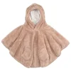 Poncho chaud softy beige naturel