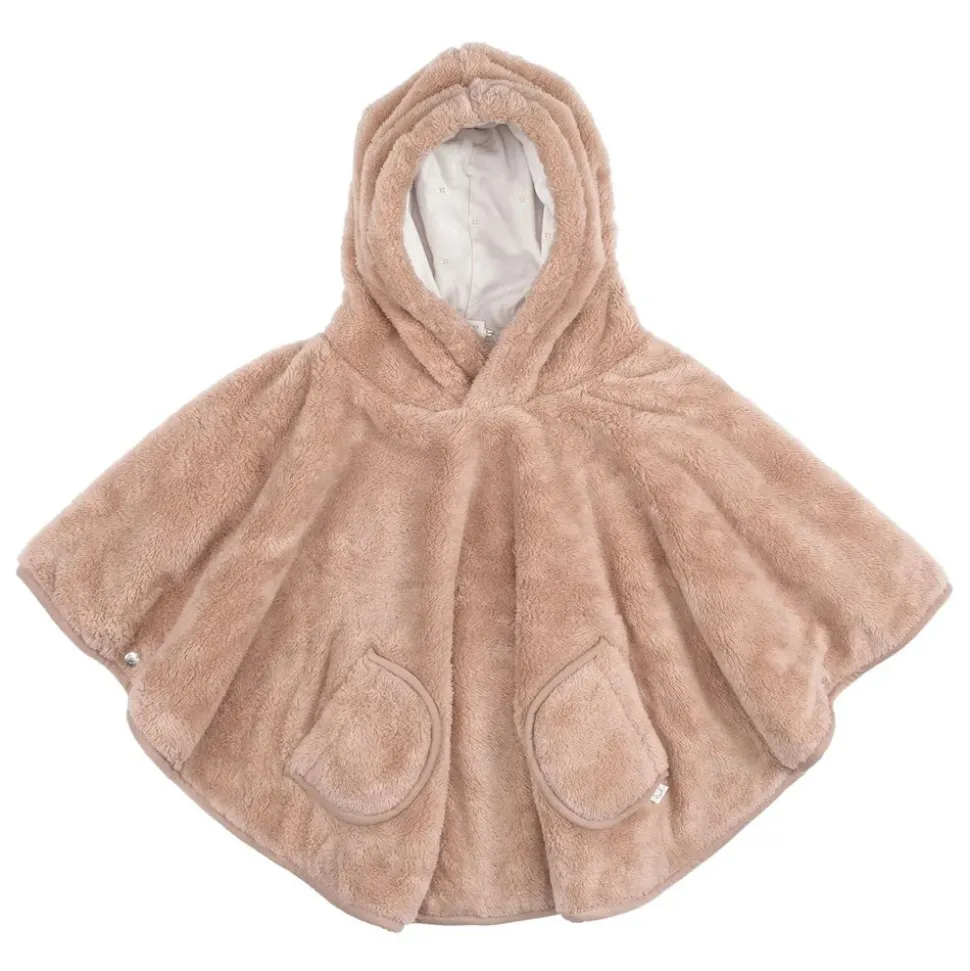 Poncho chaud softy beige naturel