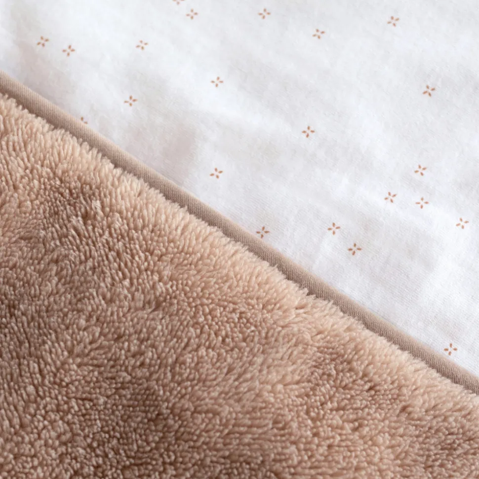 Poncho chaud softy beige naturel