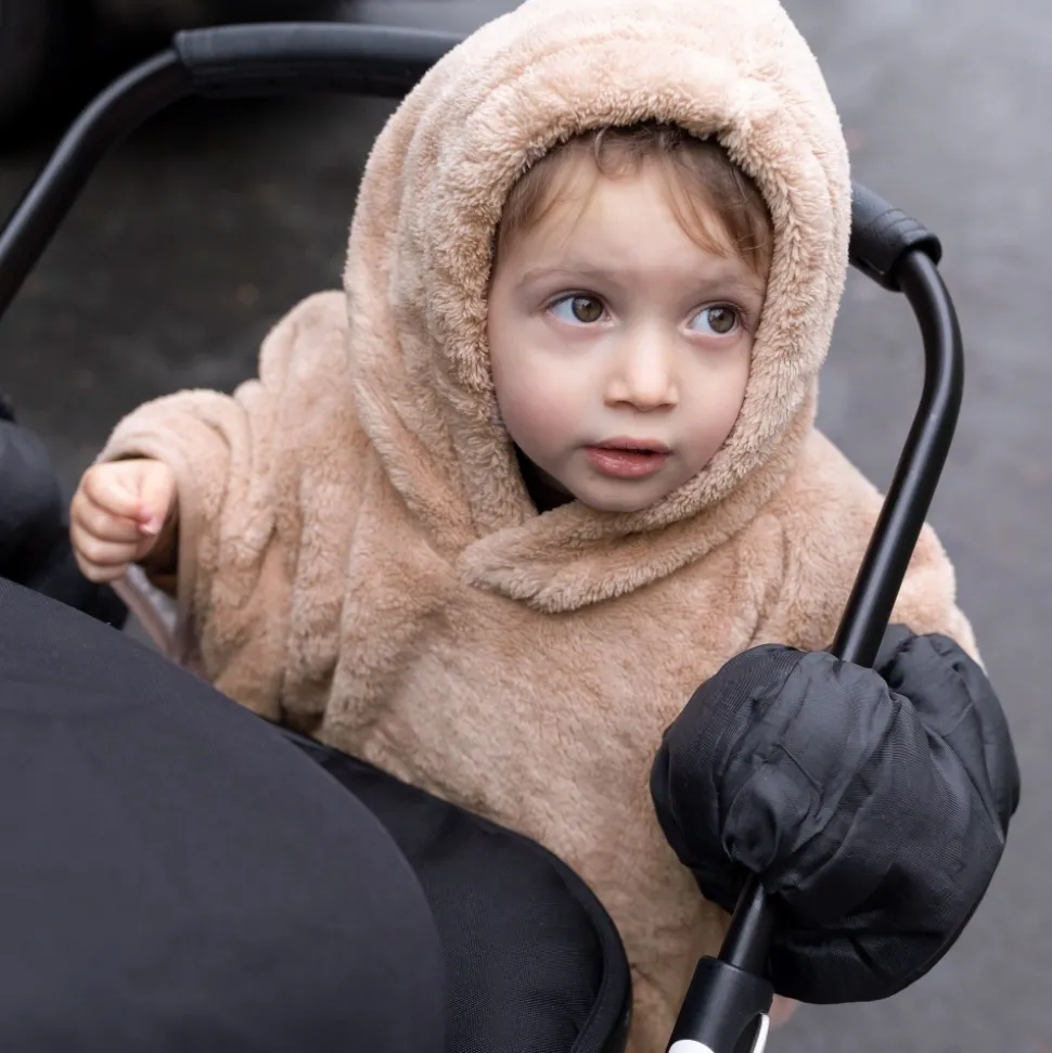 Poncho chaud softy beige naturel
