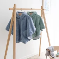 Poncho chaud softy cadum bleu stone