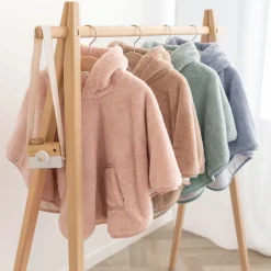 Poncho chaud softy cadum rose
