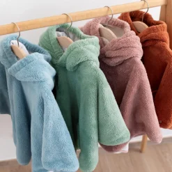 Poncho chaud softy sauge