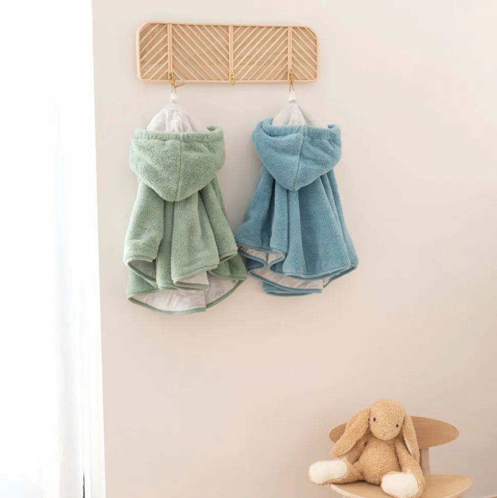 Poncho chaud softy turquoise