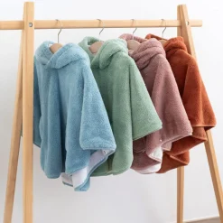 Poncho chaud softy turquoise