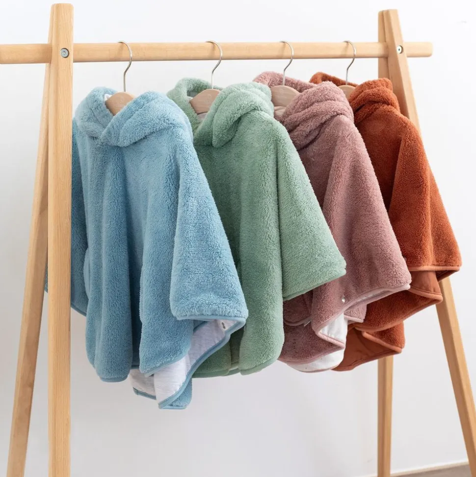 Poncho chaud softy turquoise