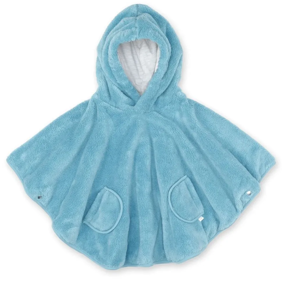 Poncho chaud softy turquoise