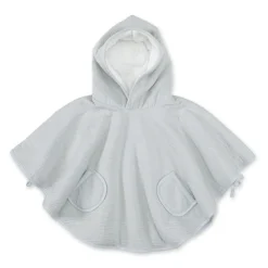 Poncho chaud teddy gris