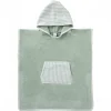 Poncho de bain à capuche bambou & gaze de coton - 3/5 ans vert de gris
