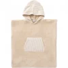 Poncho de bain à capuche bambou & gaze de coton - 3/5 ans galet
