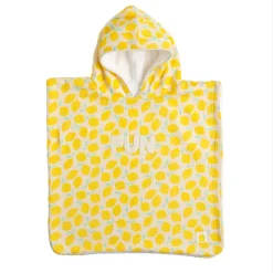 Poncho de bain citron