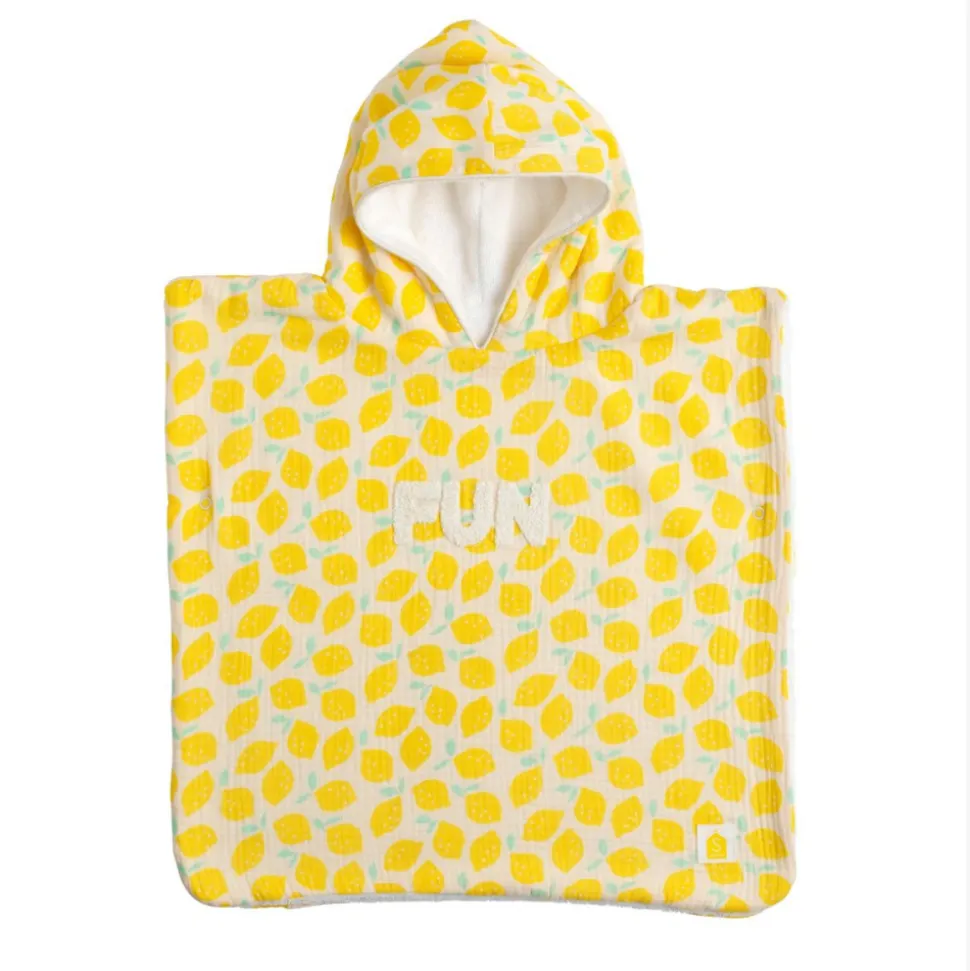 Poncho de bain citron