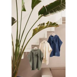 Poncho de bain éponge ash green
