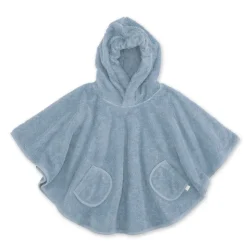 Poncho de bain éponge bleu stone