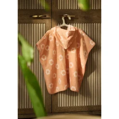 Poncho de bain éponge jacquard réversible 1-3 ans flower
