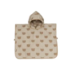 Poncho de bain éponge jacquard réversible 1-3 ans teddy bear