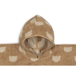 Poncho de bain éponge jacquard réversible 1-3 ans teddy bear