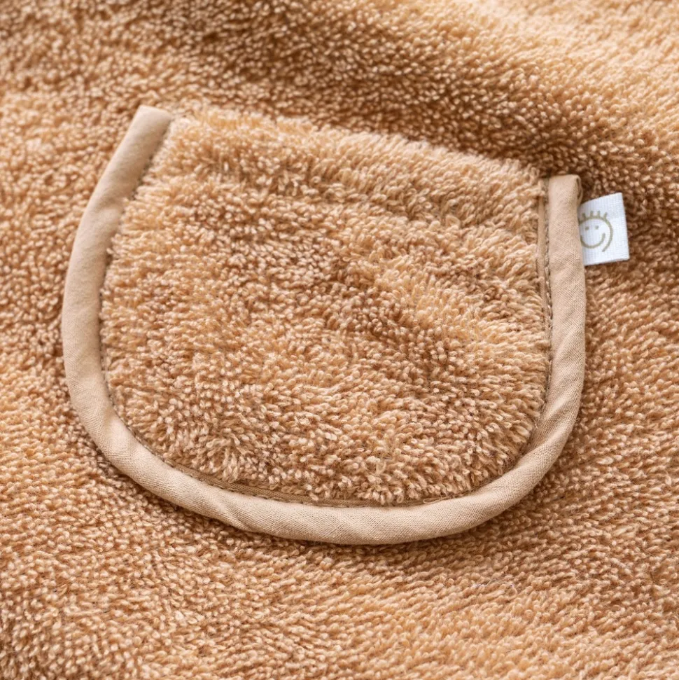 Poncho de bain éponge orange