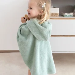 Poncho de bain éponge vert sauge