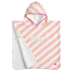 Poncho de bain rose