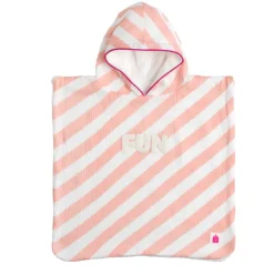 Poncho de bain rose