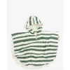 Poncho de bain stripes vert