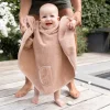 Poncho de bain terry beige