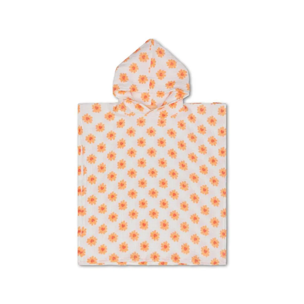 Poncho de plage cœur en fleur 52 x 52 cm
