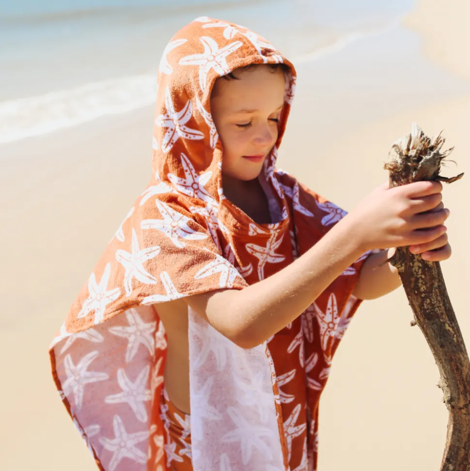 Poncho de plage étoile de mer 65x65 cm