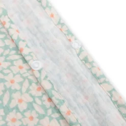 Poncho de plage 55 x 50 cm fleurs vertes
