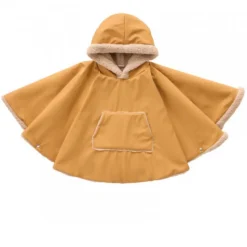 Poncho imperméable avec sherpa 12/24mois camel ourson