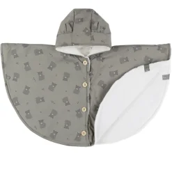 Poncho imperméable doublure groloudoux 6-12m - kaki