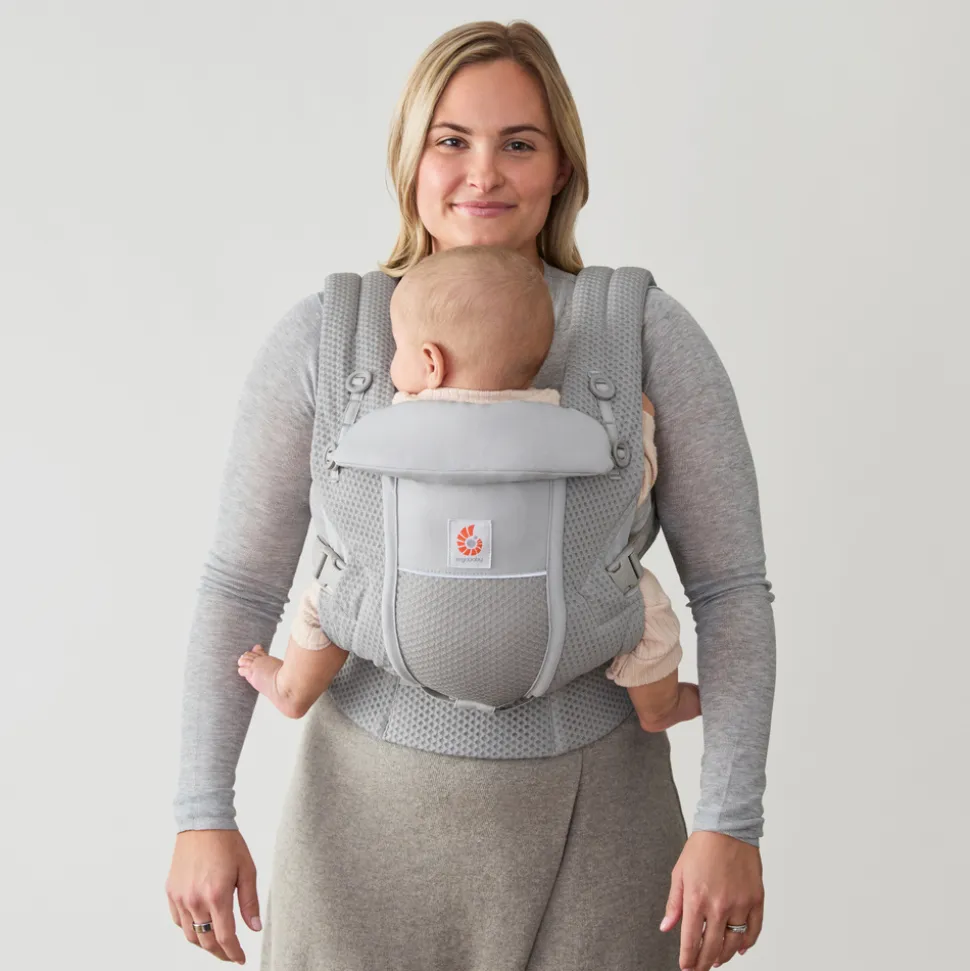 Porte-bébé adapt mesh softflex - gris perle