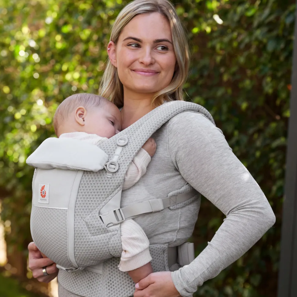 Porte-bébé adapt mesh softflex - gris perle