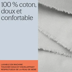 Porte-bébé adapt soft touch coton - gris perle