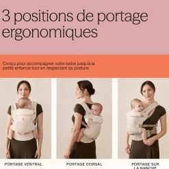 Porte-bébé adapt soft touch coton - onyx black