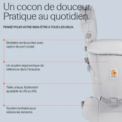 Porte-bébé adapt soft touch coton - onyx black