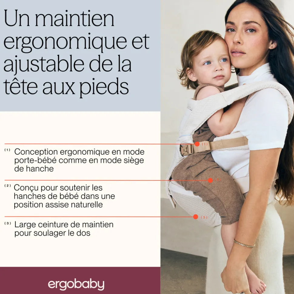Porte bébé alta hip seat pink quartz