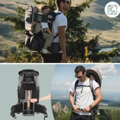 Porte bébé de randonnée avec housse de pluie moov & hike dune