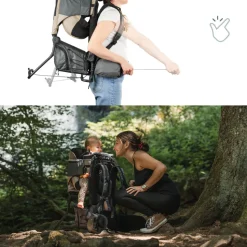 Porte bébé de randonnée avec housse de pluie moov & hike dune