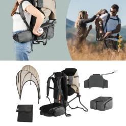 Porte bébé de randonnée avec housse de pluie moov & hike dune