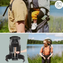 Porte bébé de randonnée moov & hike vert sauge