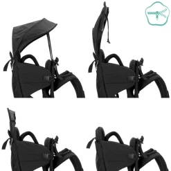 Porte-bébé de randonnée noir