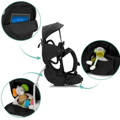 Porte-bébé de randonnée noir
