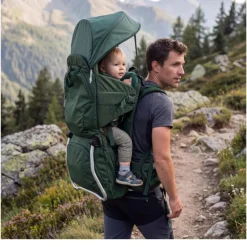 Porte-bébé de randonnée vert