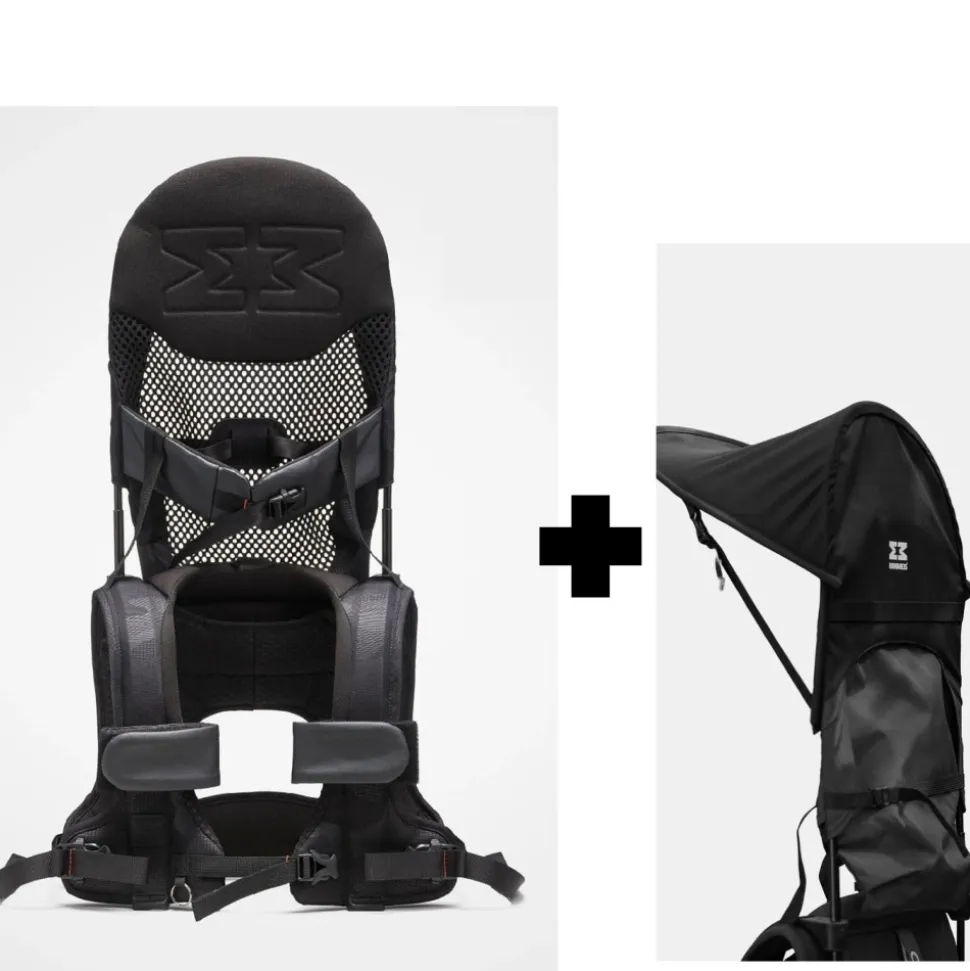 Porte bébé d'épaule g5 black premium + pare soleil pour porte bébé d'épaule g5 black