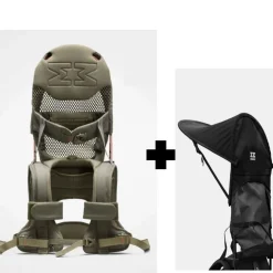 Porte bébé d'épaule g5 olive premium + pare soleil pour porte bébé d'épaule g5 black
